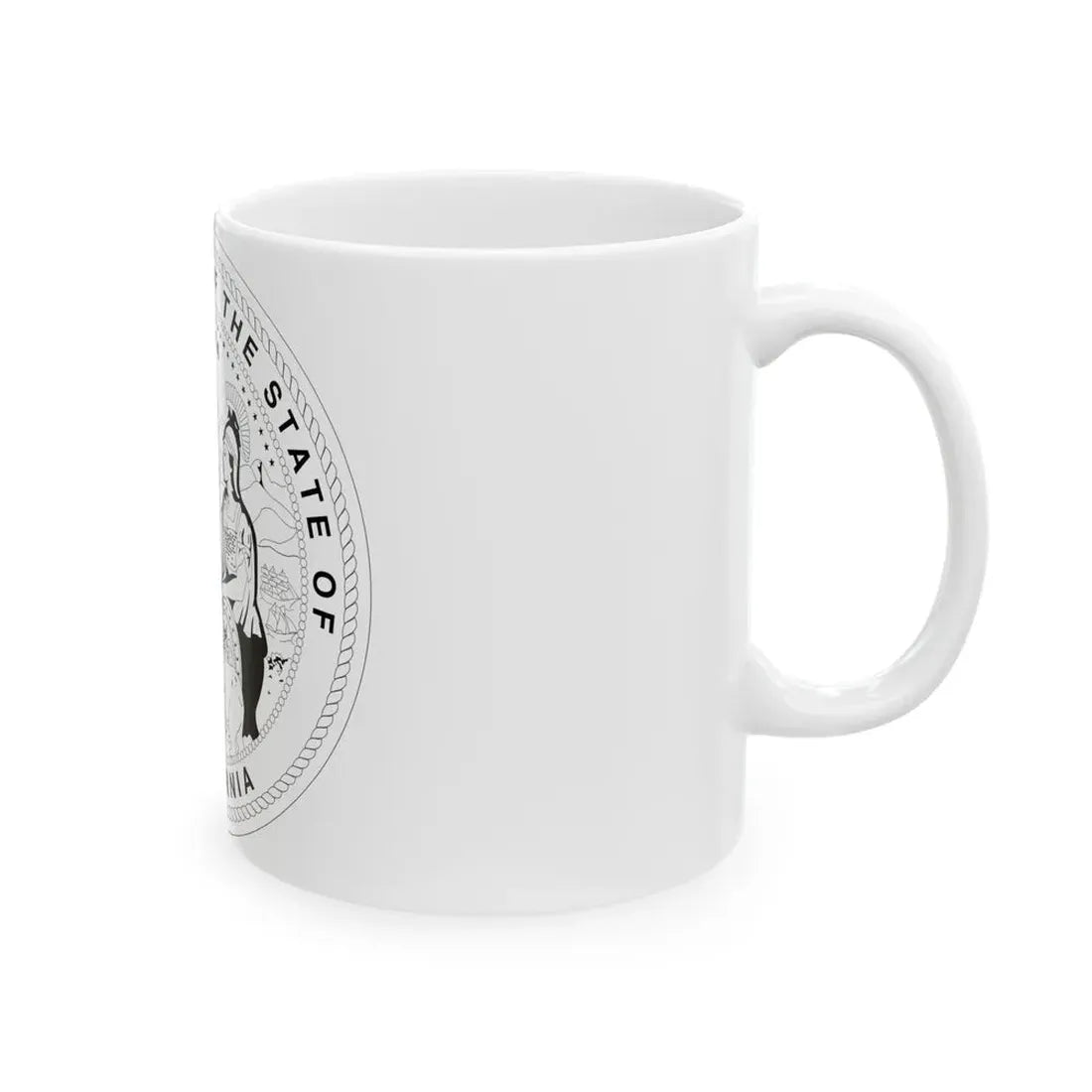 Seal of California BW - White Coffee Mug - Go Mug Yourself