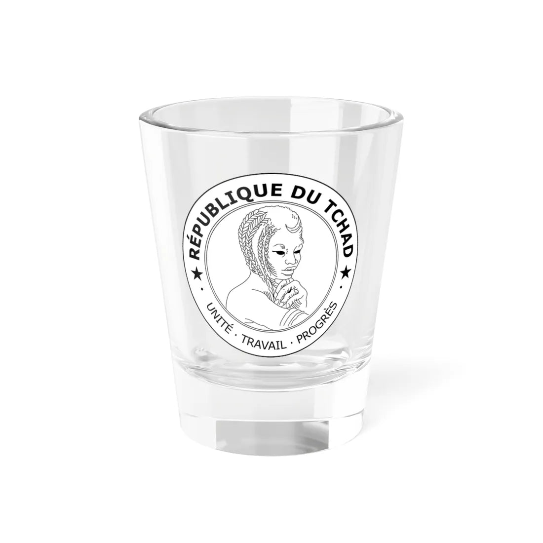 Seal of Chad (Chad) (Coat of Arms) Shot Glass 1.5oz - Go Mug Yourself