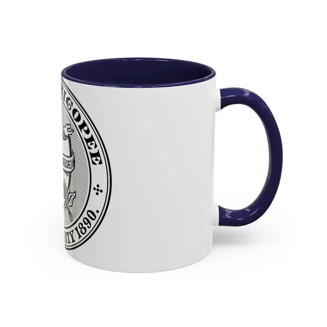Seal of Chicopee Massachusetts - Accent Coffee Mug - Go Mug Yourself