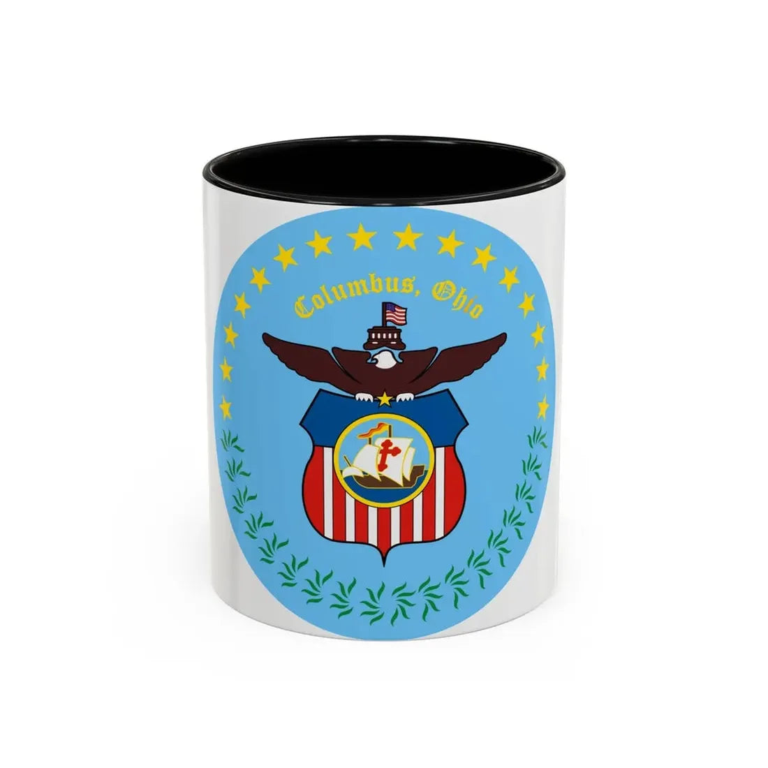 Seal of Columbus Ohio - Accent Coffee Mug 11oz Black - Go Mug Yourself