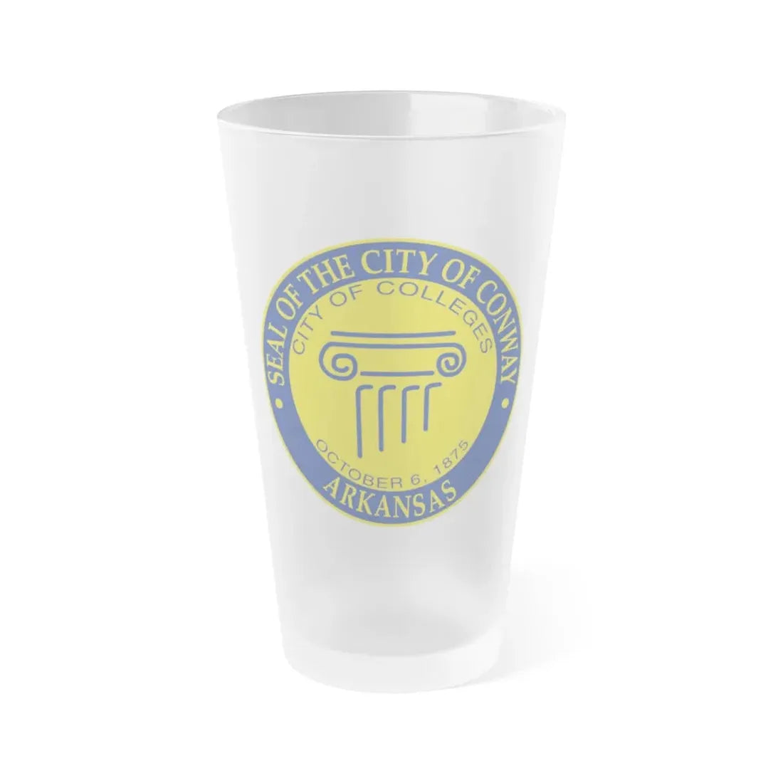 Seal of Conway Arkansas - Frosted Pint Glass 16oz 16oz Frosted - Go Mug Yourself