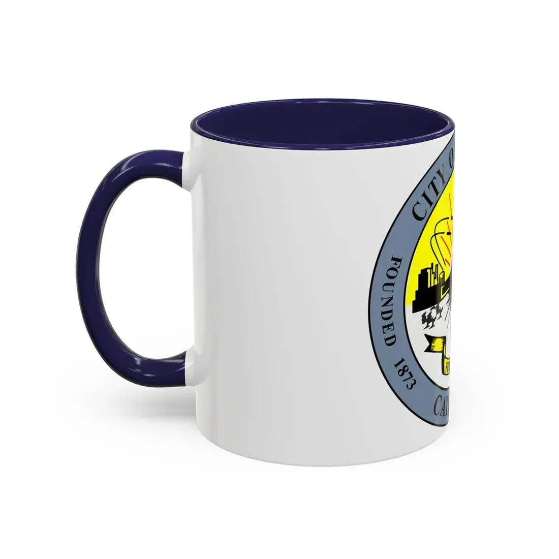 Seal of Downey California - Accent Coffee Mug - Go Mug Yourself