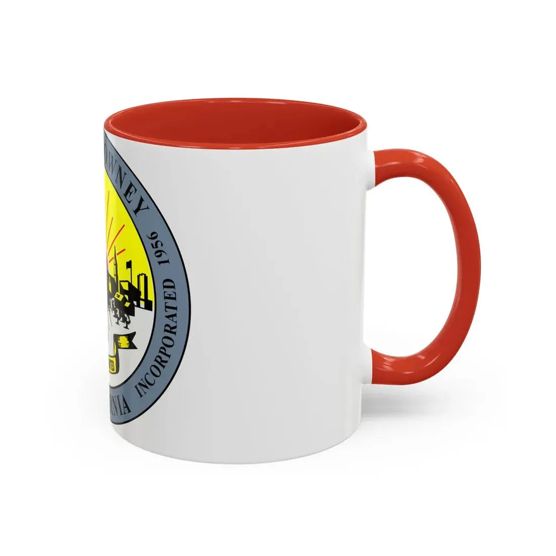 Seal of Downey California - Accent Coffee Mug - Go Mug Yourself