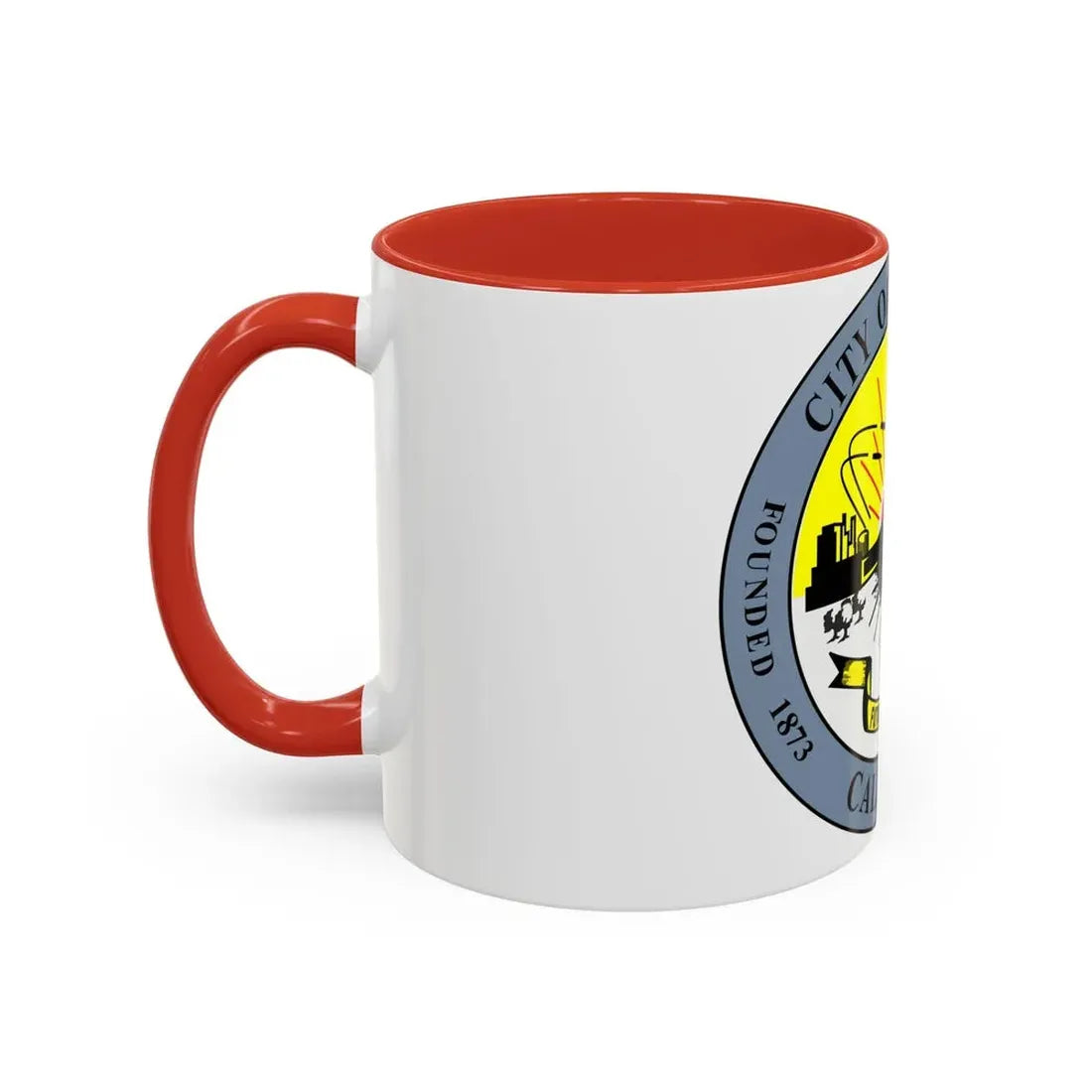 Seal of Downey California - Accent Coffee Mug - Go Mug Yourself