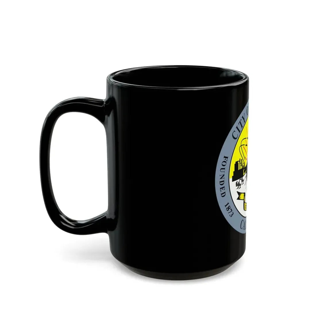 Seal of Downey California - Black Coffee Mug - Go Mug Yourself