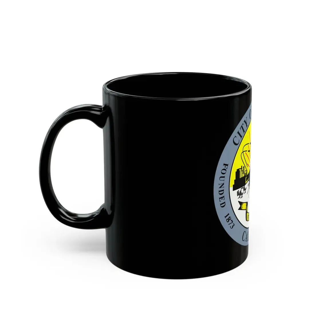 Seal of Downey California - Black Coffee Mug - Go Mug Yourself