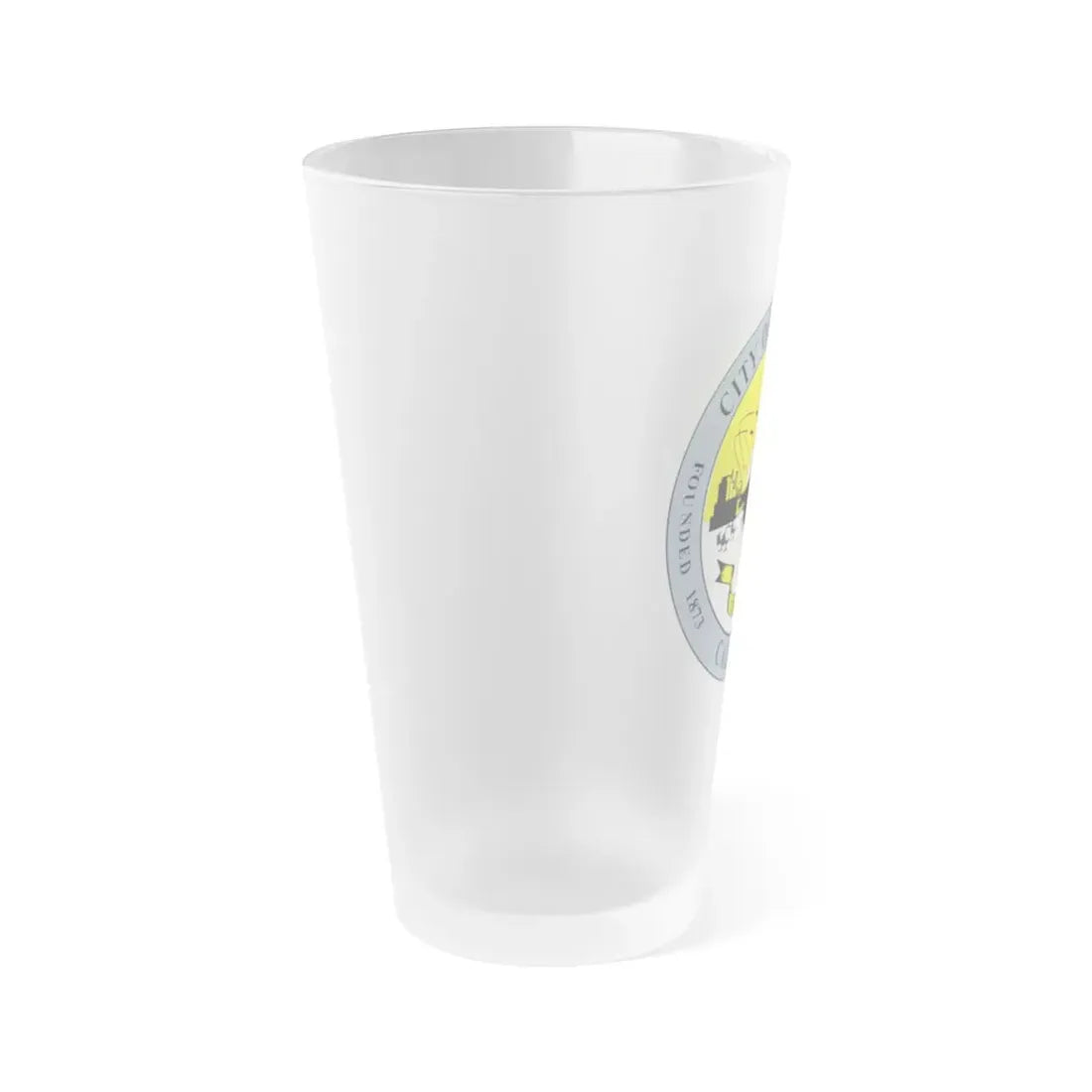 Seal of Downey California - Frosted Pint Glass 16oz - Go Mug Yourself