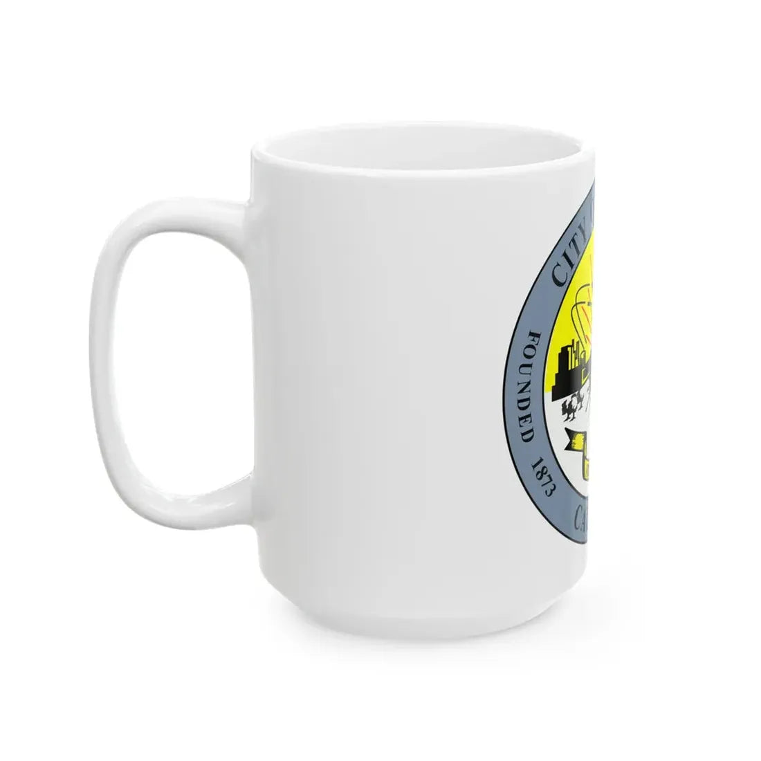 Seal of Downey California - White Coffee Mug - Go Mug Yourself