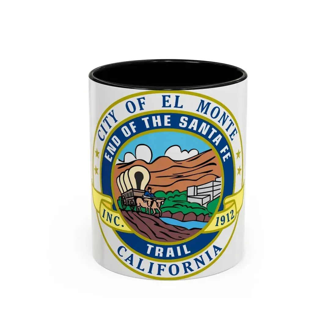 Seal of El Monte California - Accent Coffee Mug 11oz Black - Go Mug Yourself