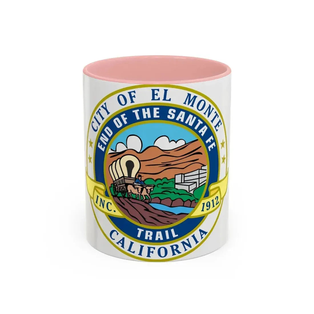 Seal of El Monte California - Accent Coffee Mug 11oz Pink - Go Mug Yourself