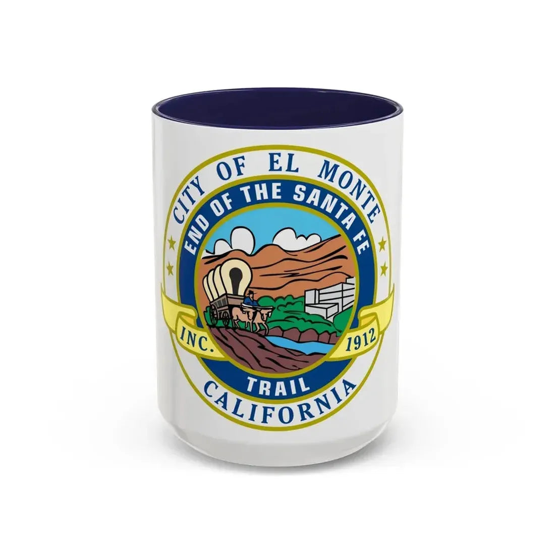 Seal of El Monte California - Accent Coffee Mug 15oz Navy - Go Mug Yourself