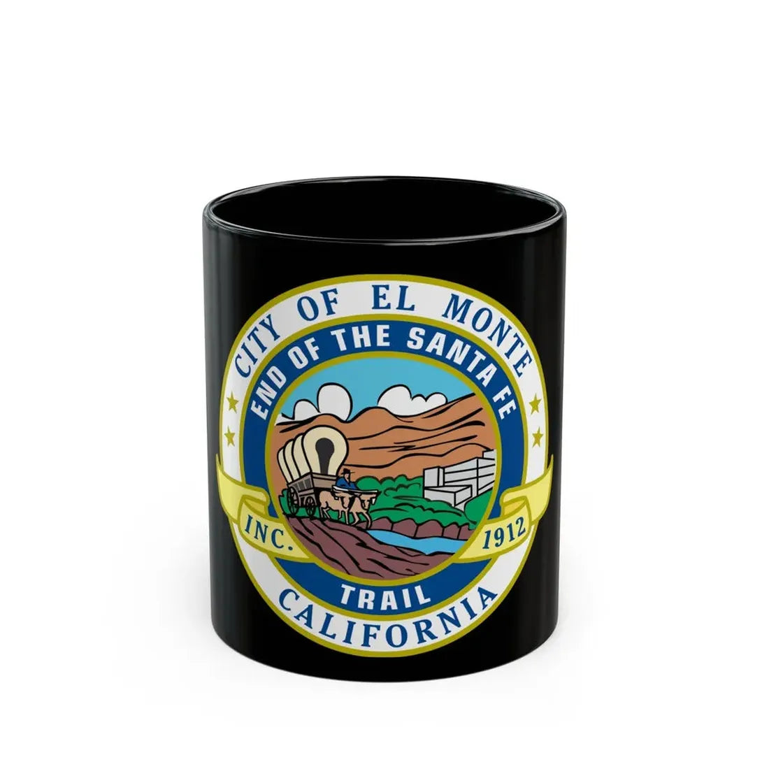 Seal of El Monte California - Black Coffee Mug 11oz - Go Mug Yourself