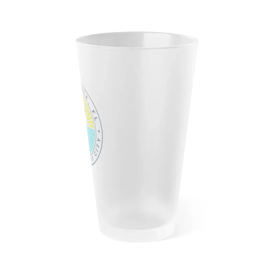 Seal of Fort Pierce Florida - Frosted Pint Glass 16oz - Go Mug Yourself
