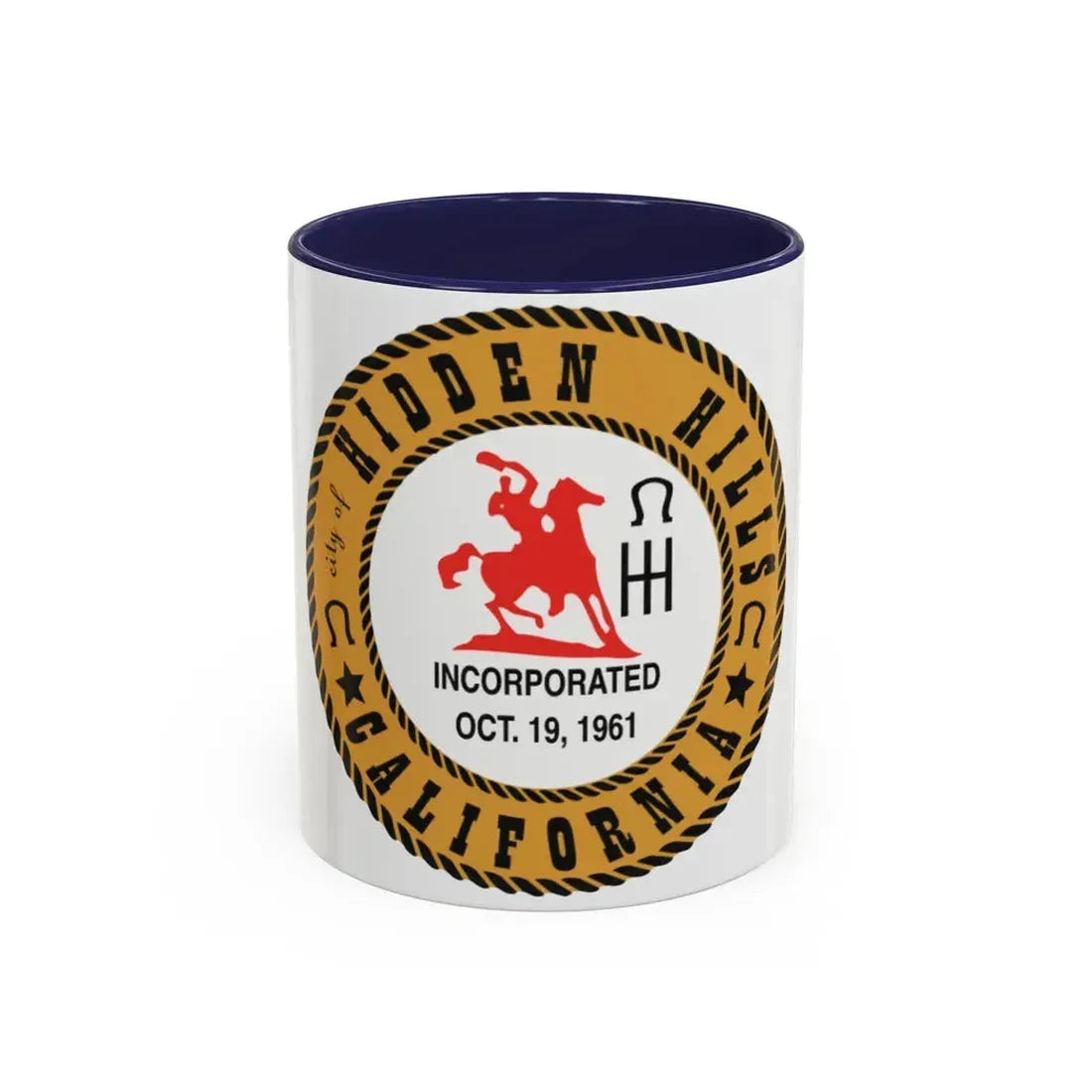 Seal of Hidden Hills California - Accent Coffee Mug 11oz Navy - Go Mug Yourself