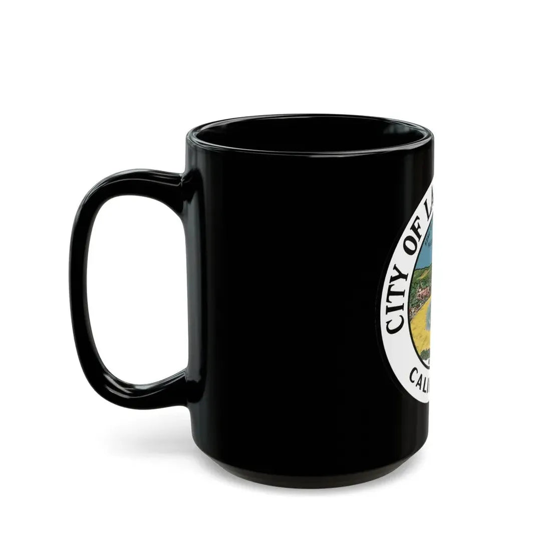 Seal of Laguna Beach California - Black Coffee Mug - Go Mug Yourself