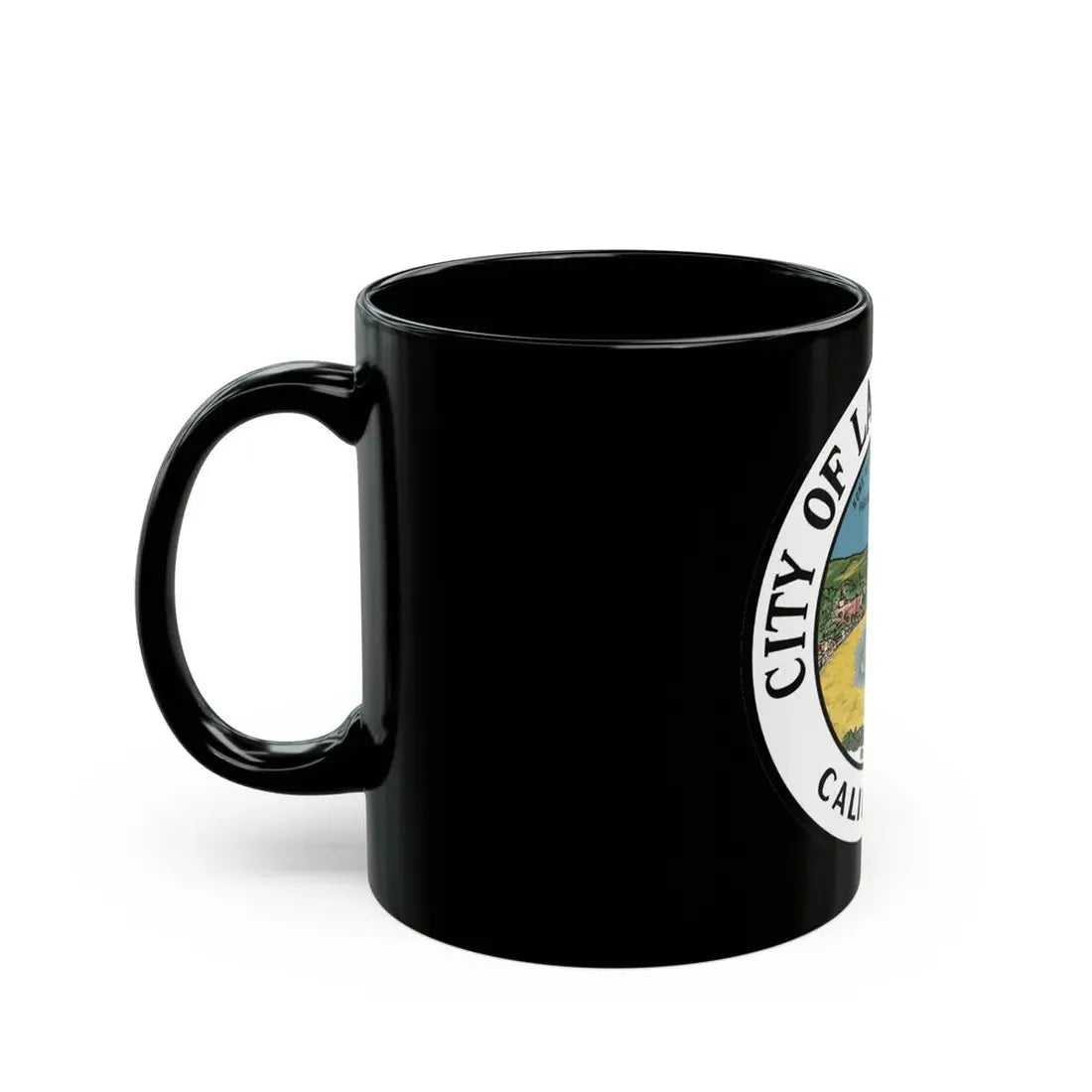 Seal of Laguna Beach California - Black Coffee Mug - Go Mug Yourself