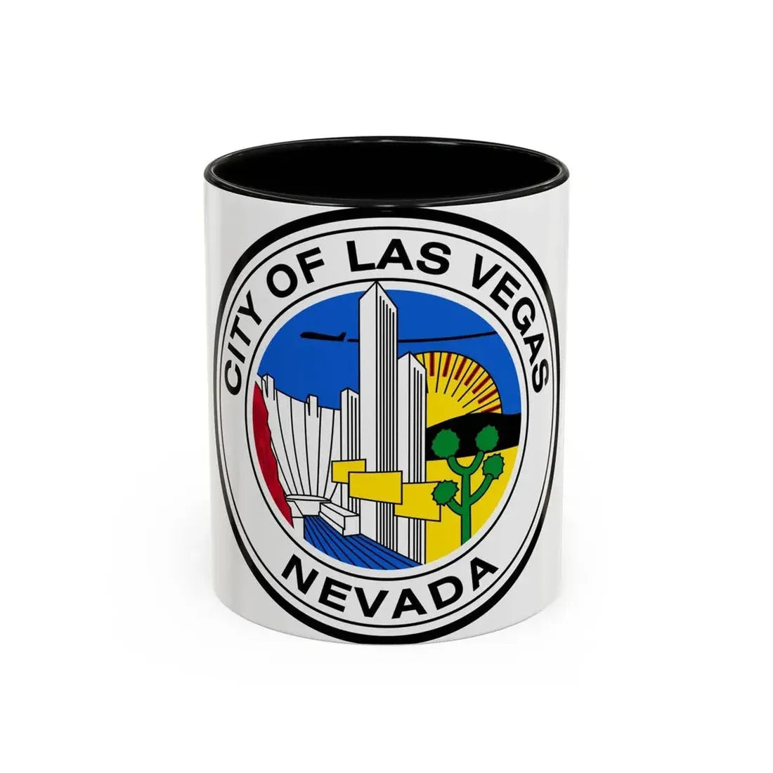 Seal of Las Vegas Nevada - Accent Coffee Mug 11oz Black - Go Mug Yourself