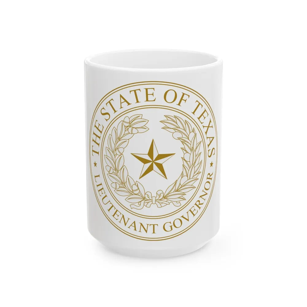 Seal of Lt Governor of Texas - White Coffee Mug-15oz-Go Mug Yourself