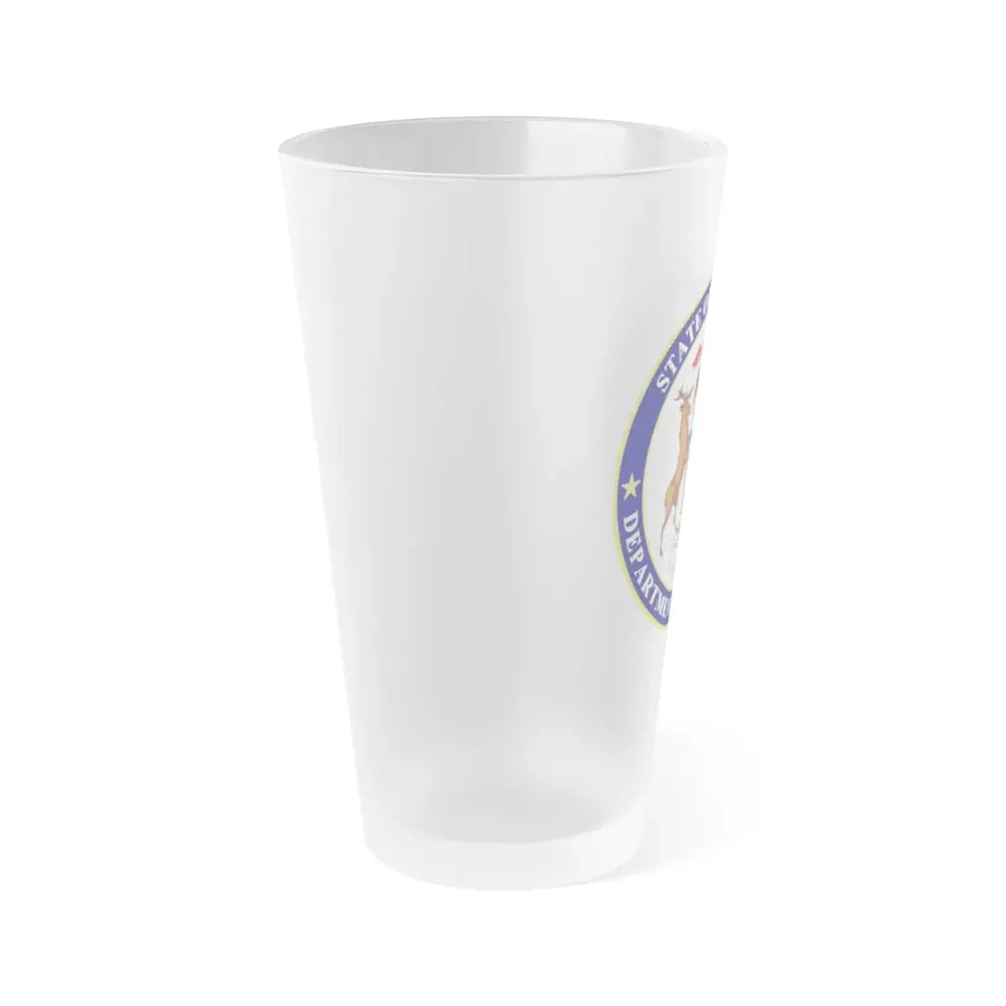 Seal of Michigan Department of Treasury - Frosted Pint Glass 16oz - Go Mug Yourself