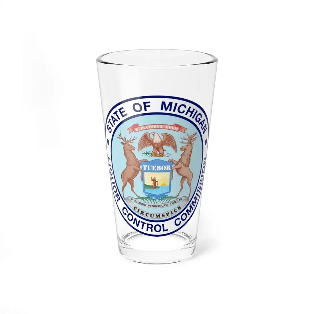Seal of Michigan Liquor Control Commission - Pint Glass 16oz 16oz - Go Mug Yourself