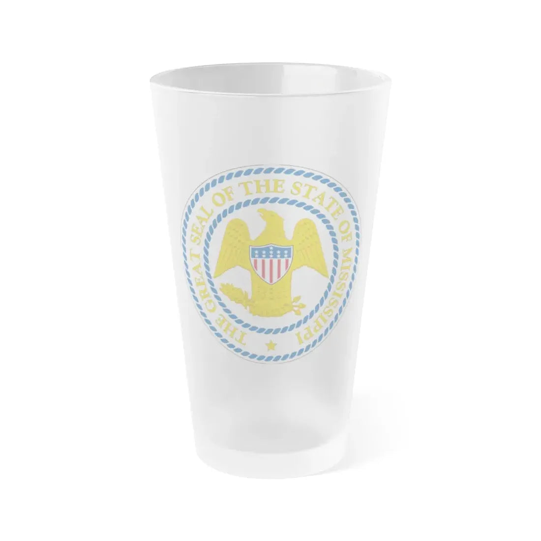 Seal of Mississippi 1879 2014 - Frosted Pint Glass 16oz 16oz Frosted - Go Mug Yourself