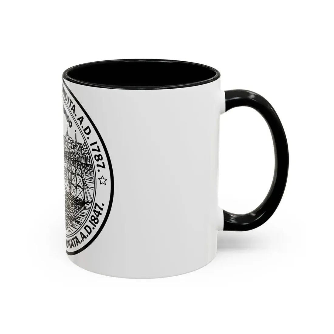 Seal of New Bedford Massachusetts - Accent Coffee Mug - Go Mug Yourself