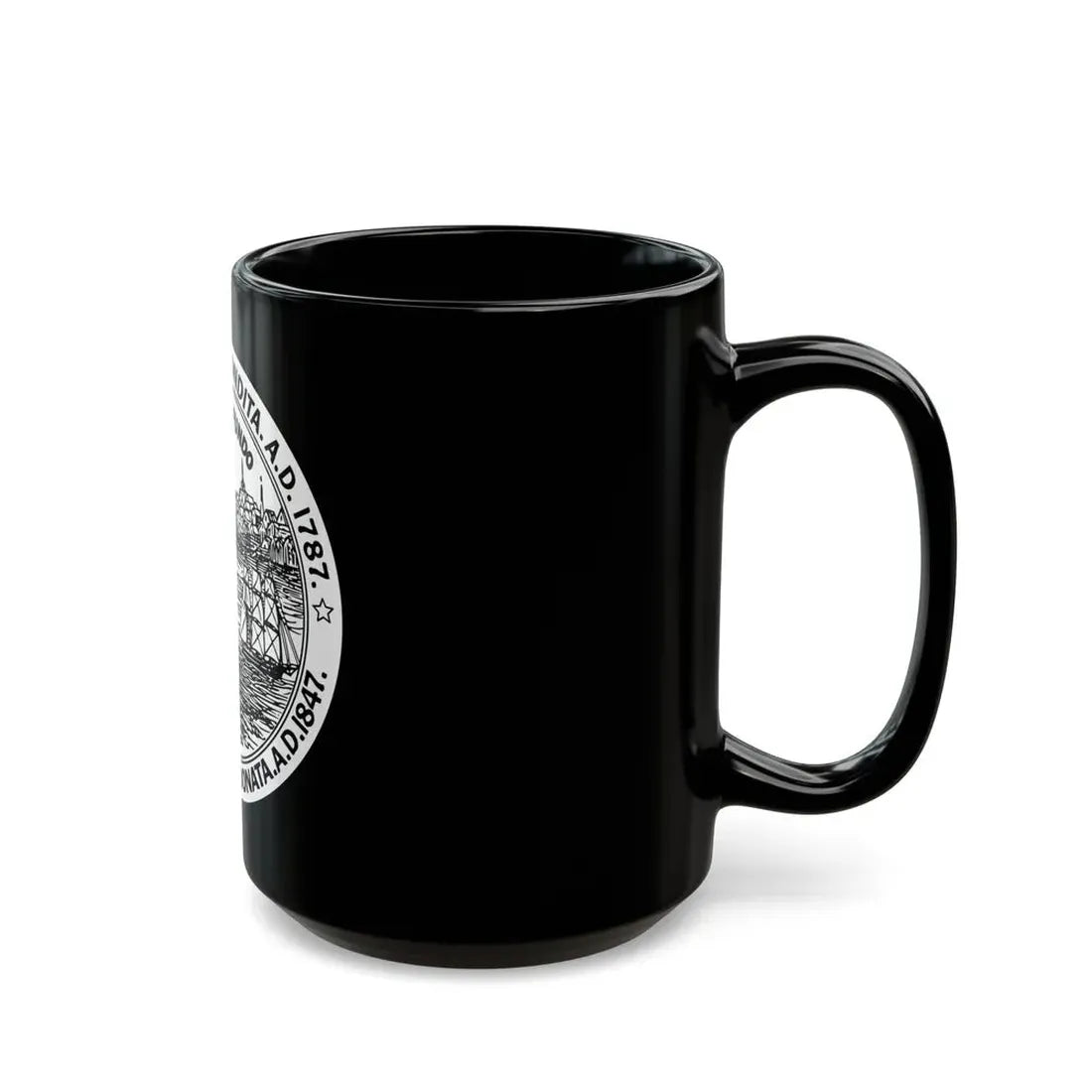 Seal of New Bedford Massachusetts - Black Coffee Mug - Go Mug Yourself