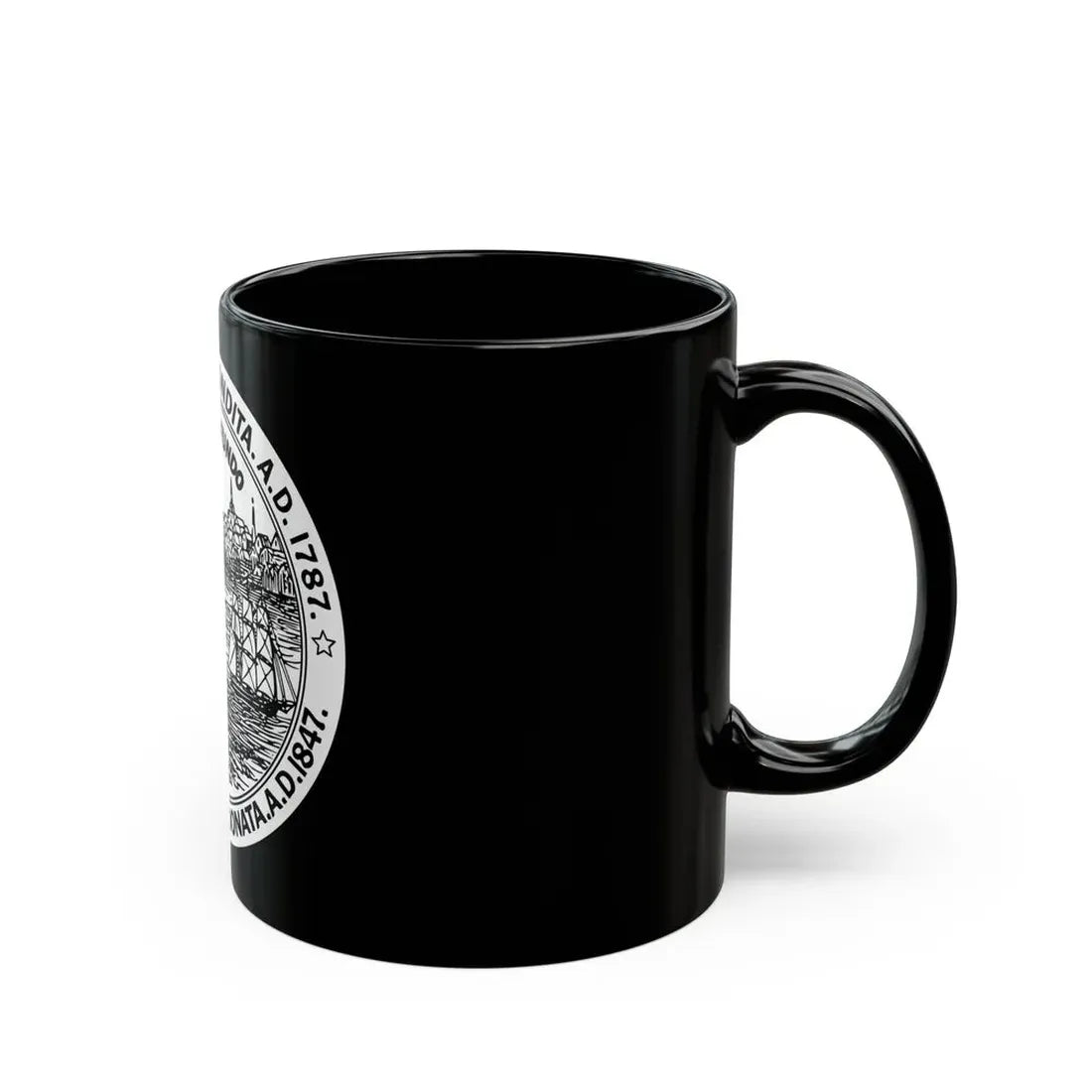 Seal of New Bedford Massachusetts - Black Coffee Mug - Go Mug Yourself
