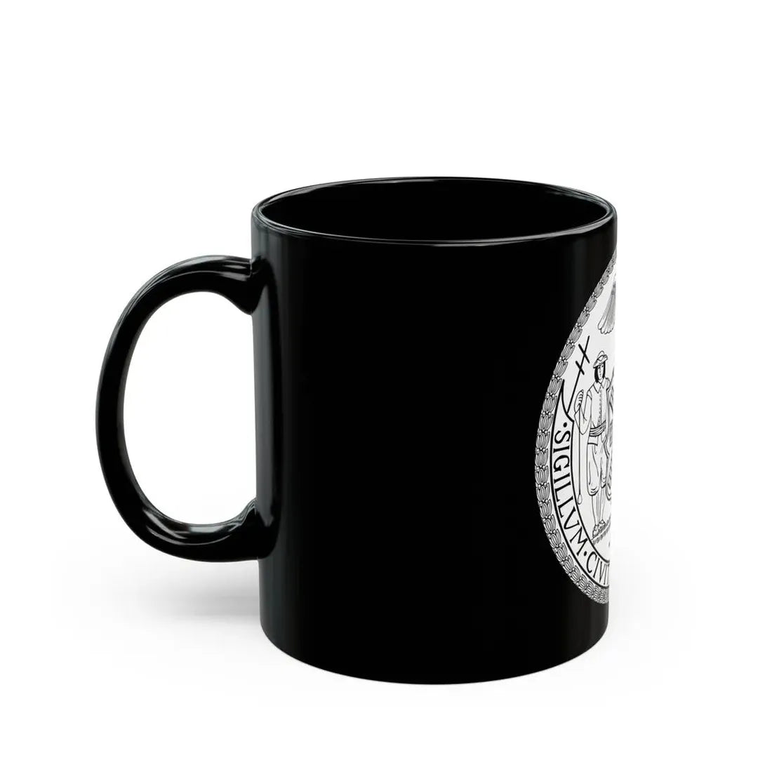 Seal of New York City BW - Black Coffee Mug - Go Mug Yourself