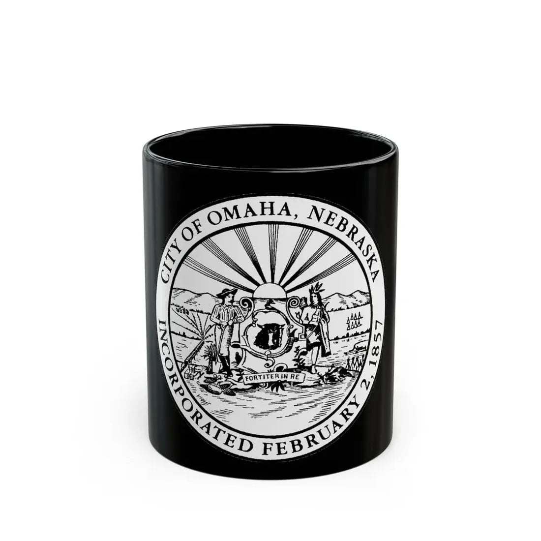 Seal of Omaha Nebraska - Black Coffee Mug 11oz - Go Mug Yourself
