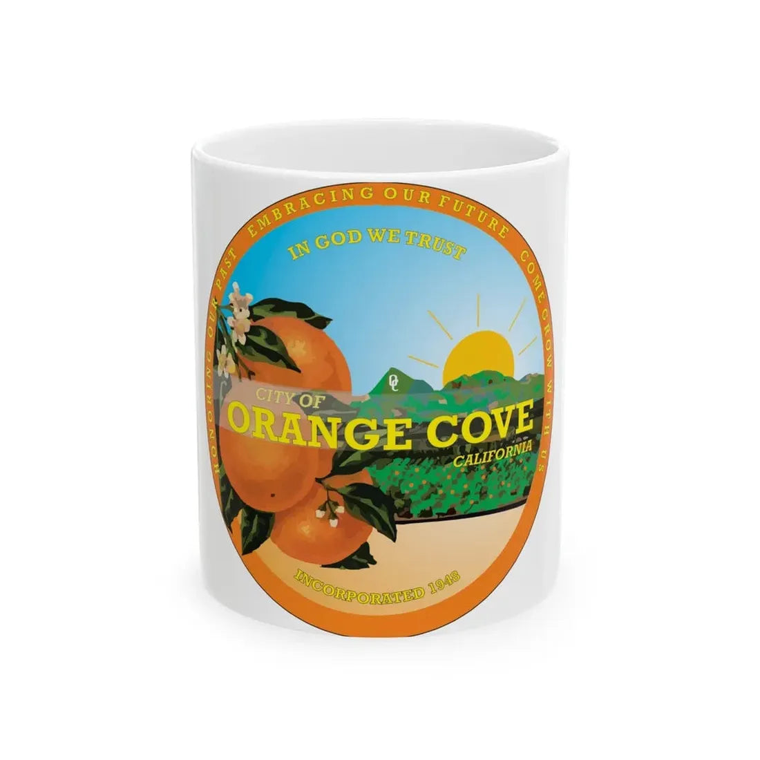 Seal of Orange Cove California - White Coffee Mug 11oz - Go Mug Yourself