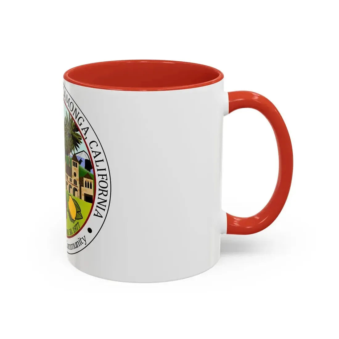 Seal of Rancho Cucamonga California - Accent Coffee Mug - Go Mug Yourself