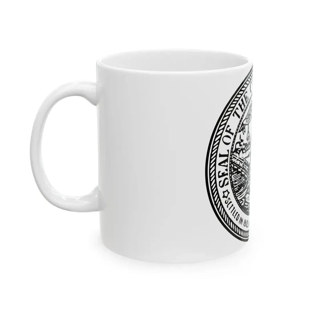 Seal of Rochester New York - White Coffee Mug - Go Mug Yourself