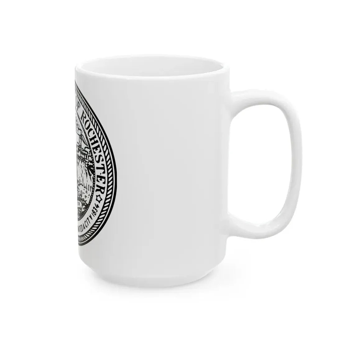 Seal of Rochester New York - White Coffee Mug - Go Mug Yourself
