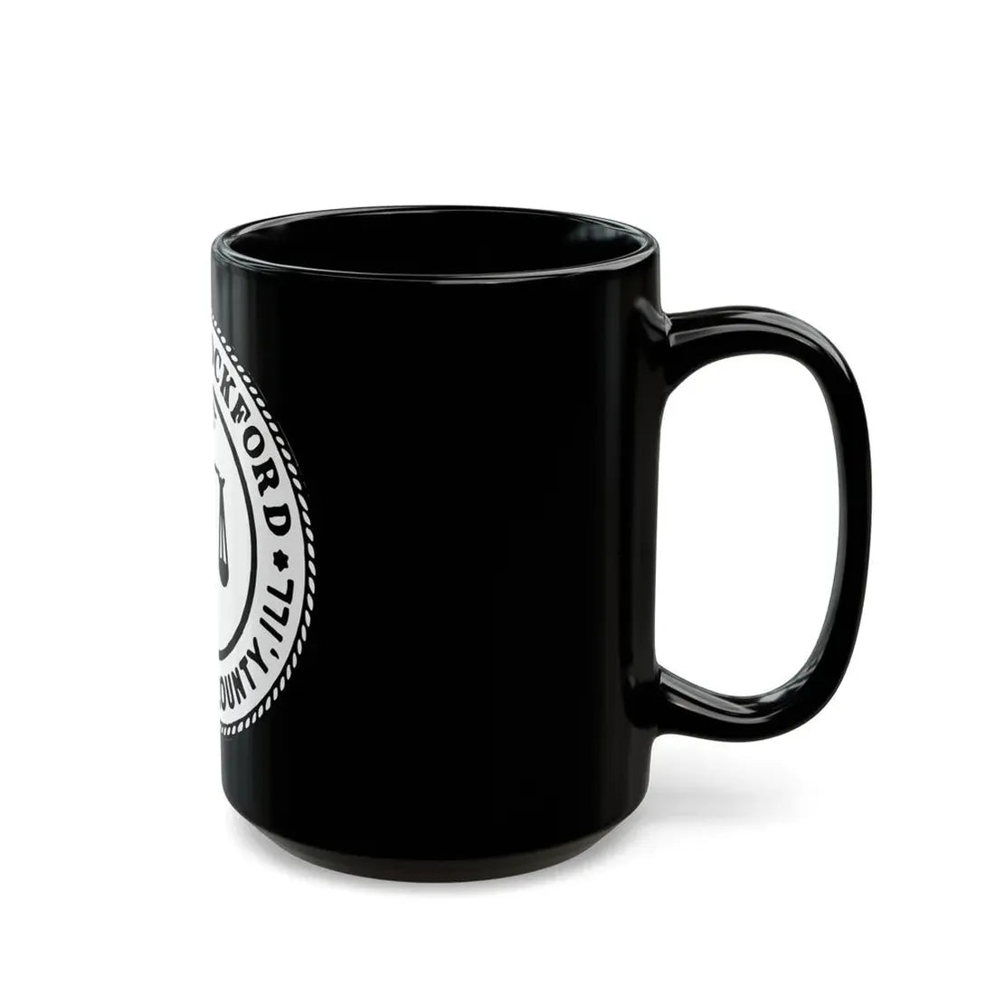 Seal of Rockford Illinois - Black Coffee Mug - Go Mug Yourself