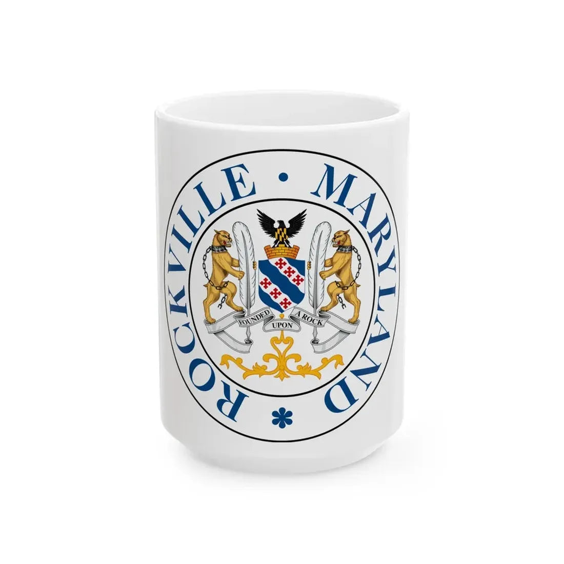 Seal of Rockville Maryland - White Coffee Mug 15oz - Go Mug Yourself