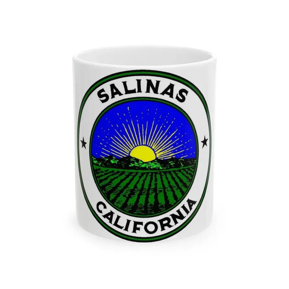 Seal of Salinas California - White Coffee Mug 11oz - Go Mug Yourself