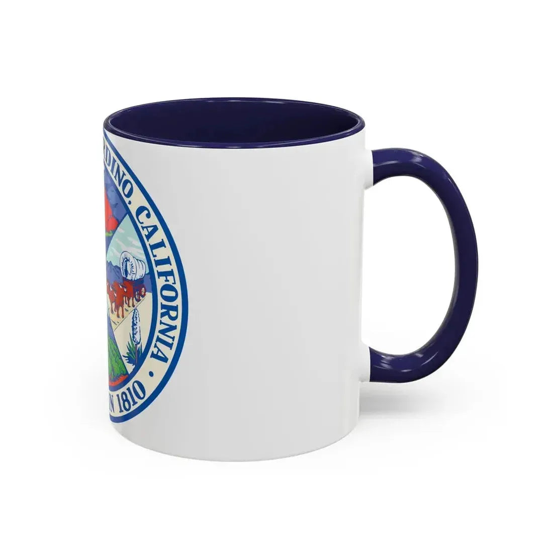 Seal of San Bernardino California - Accent Coffee Mug - Go Mug Yourself