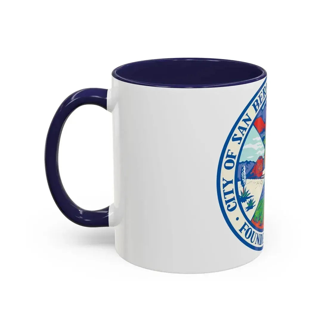 Seal of San Bernardino California - Accent Coffee Mug - Go Mug Yourself