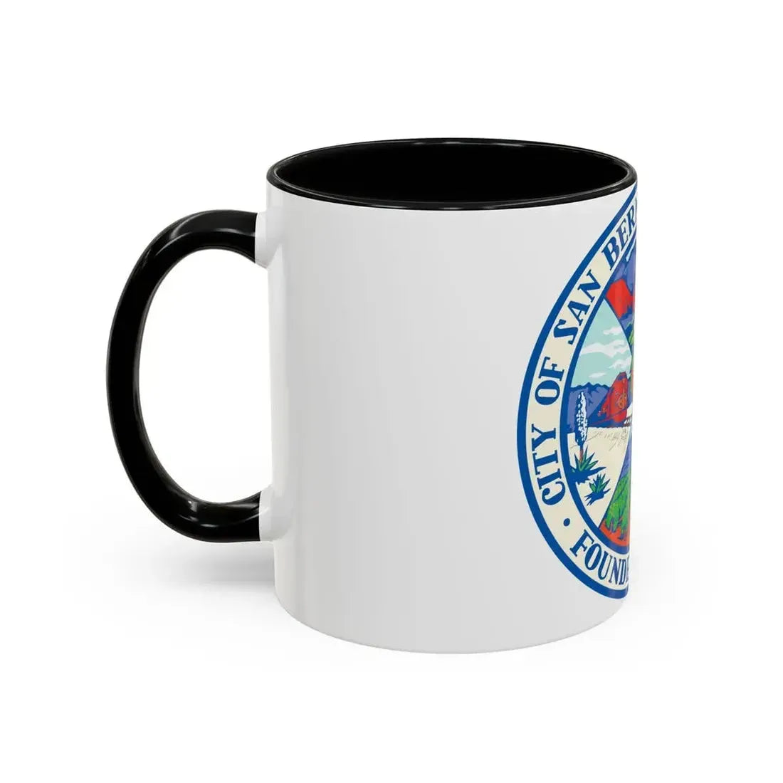 Seal of San Bernardino California - Accent Coffee Mug - Go Mug Yourself
