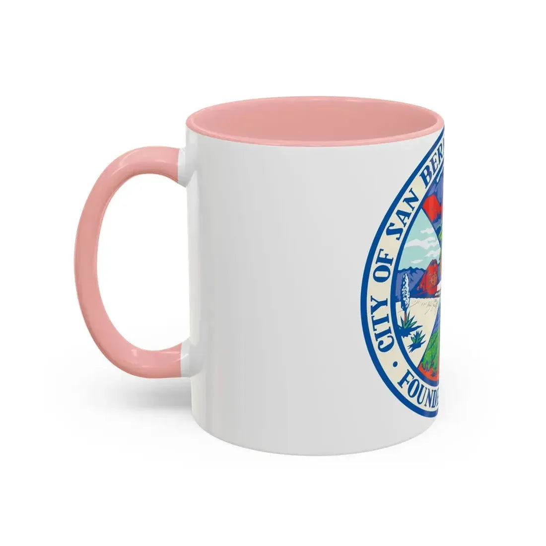 Seal of San Bernardino California - Accent Coffee Mug - Go Mug Yourself