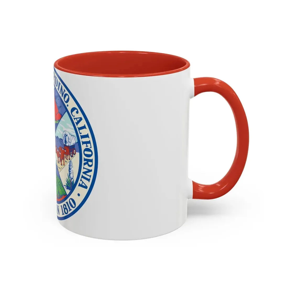 Seal of San Bernardino California - Accent Coffee Mug - Go Mug Yourself
