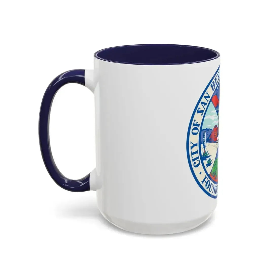 Seal of San Bernardino California - Accent Coffee Mug - Go Mug Yourself
