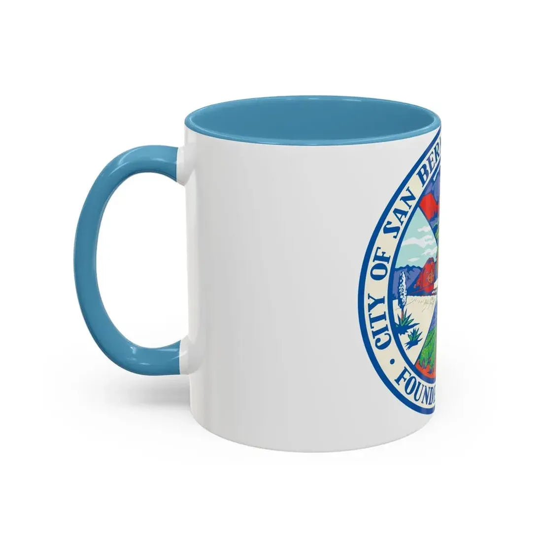 Seal of San Bernardino California - Accent Coffee Mug - Go Mug Yourself
