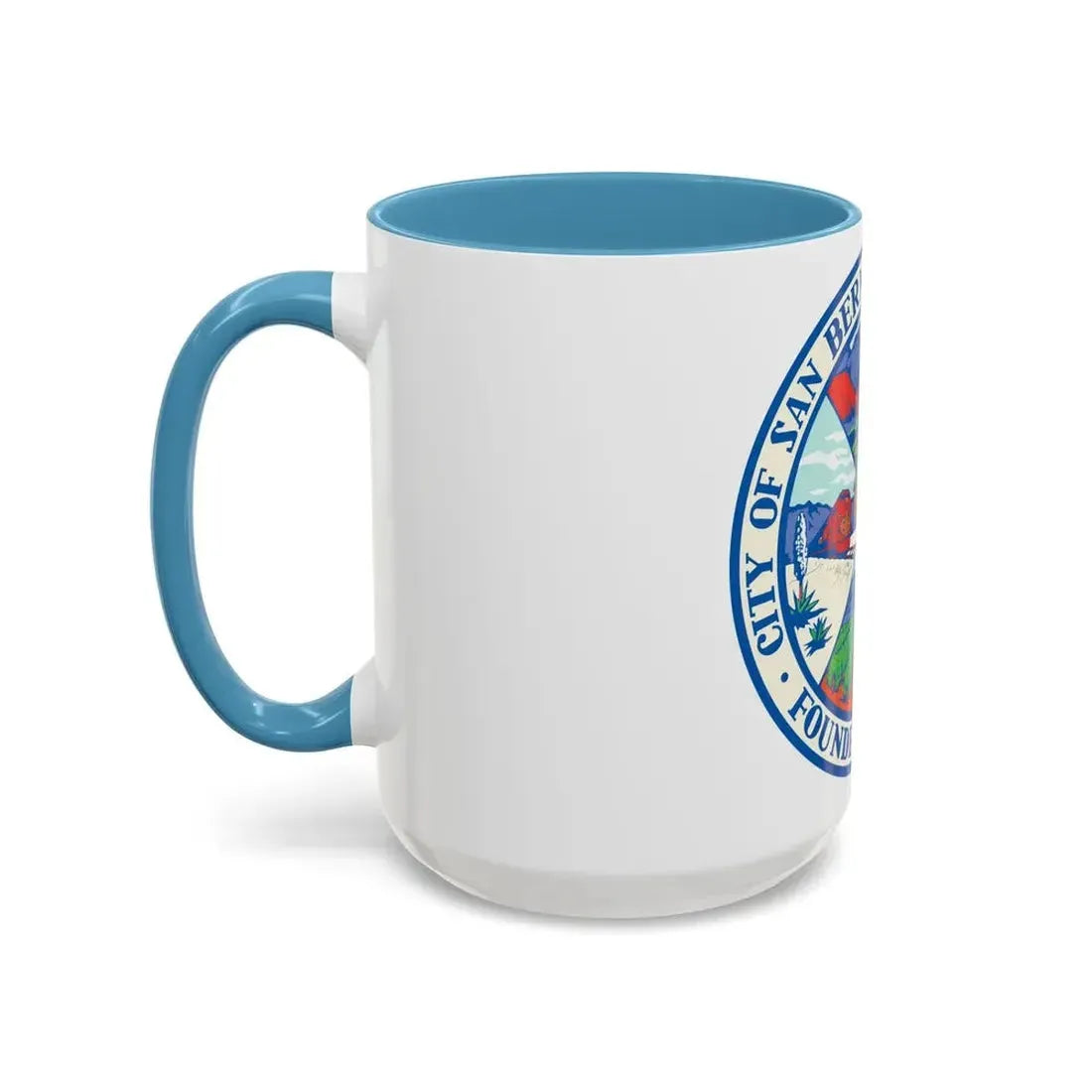 Seal of San Bernardino California - Accent Coffee Mug - Go Mug Yourself