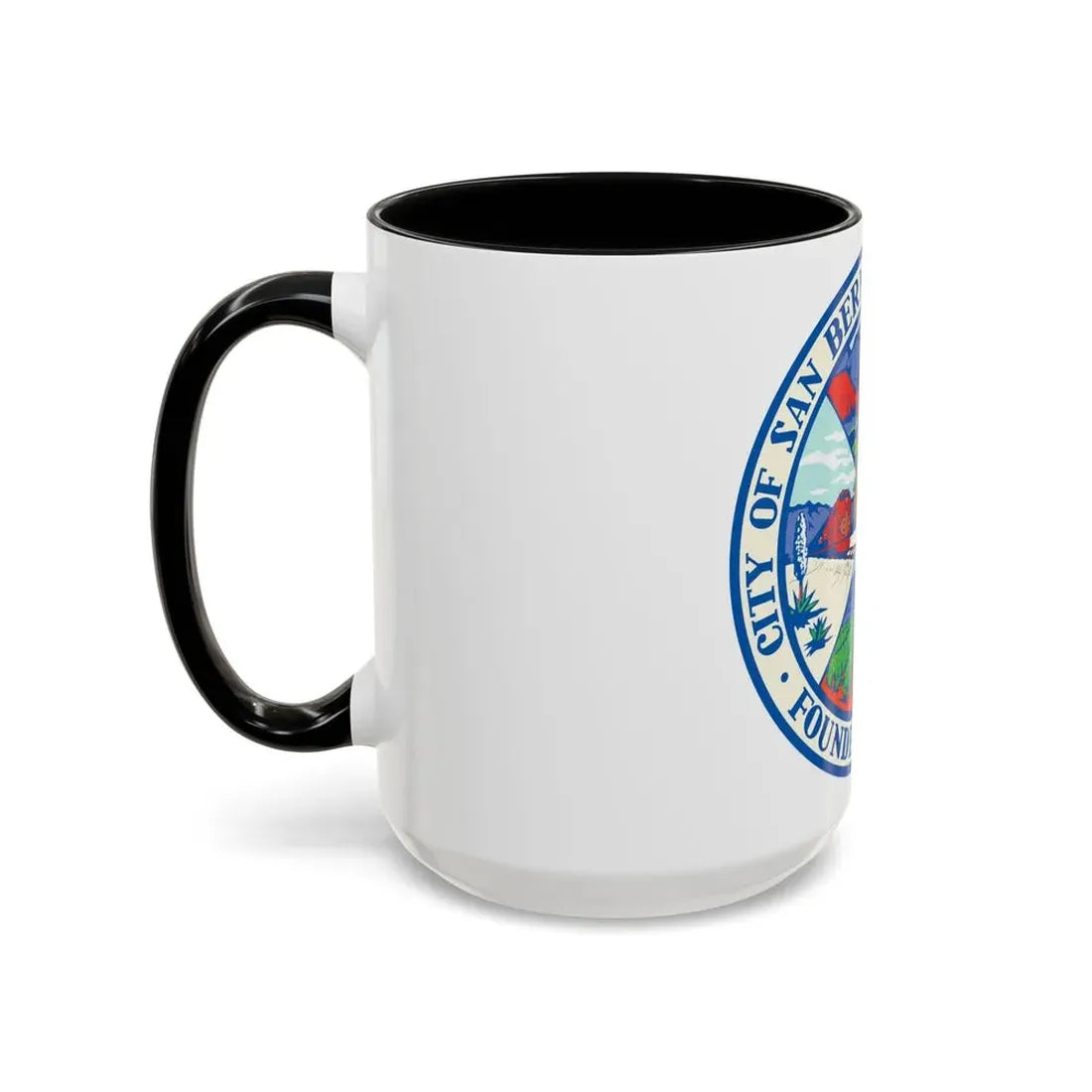 Seal of San Bernardino California - Accent Coffee Mug - Go Mug Yourself