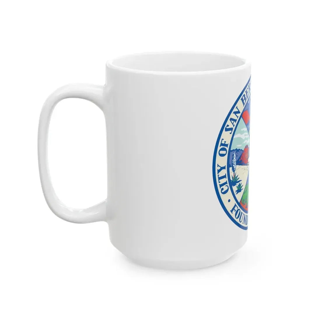 Seal of San Bernardino California - White Coffee Mug - Go Mug Yourself