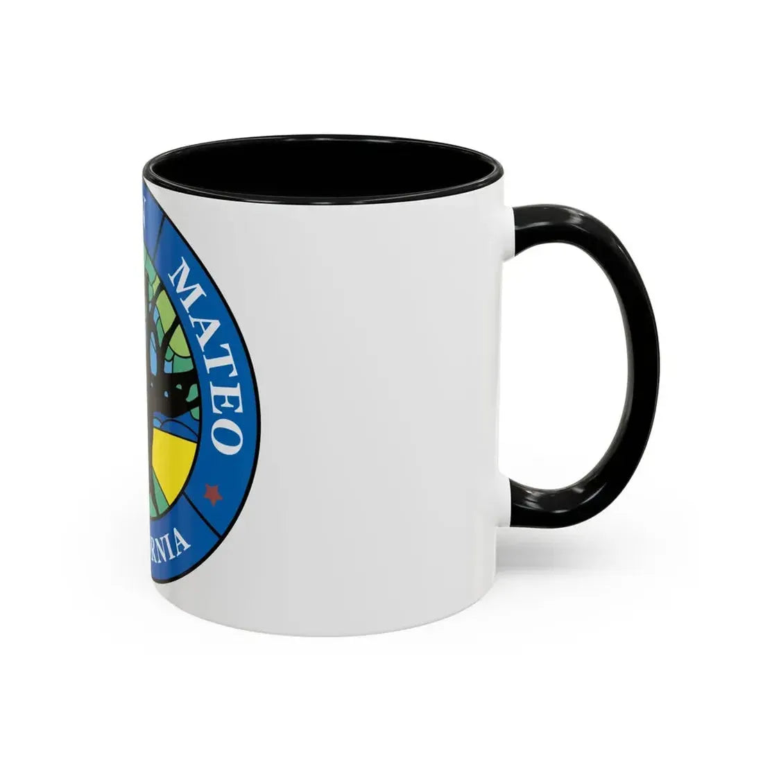 Seal of San Mateo California - Accent Coffee Mug - Go Mug Yourself