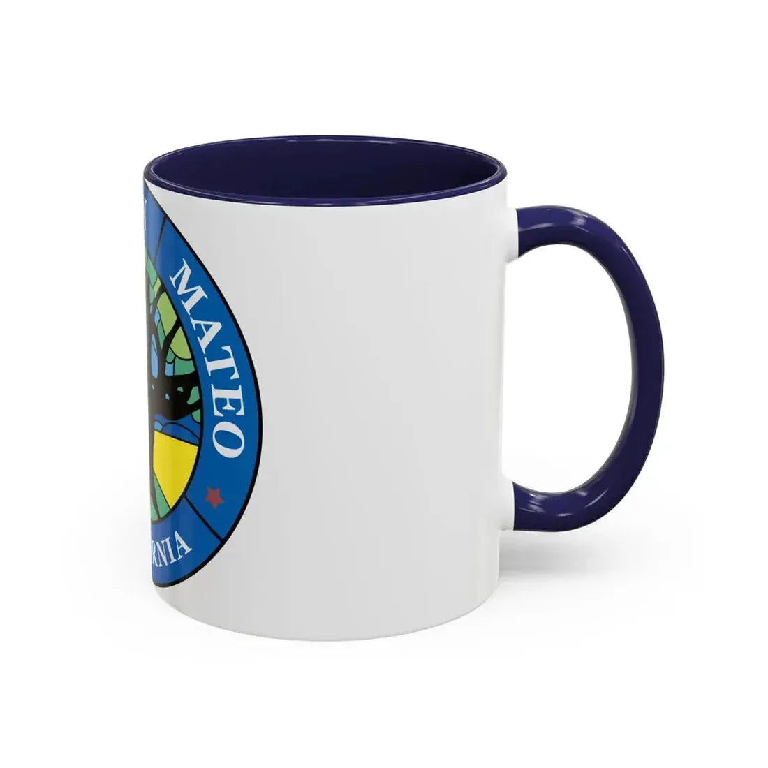 Seal of San Mateo California - Accent Coffee Mug - Go Mug Yourself