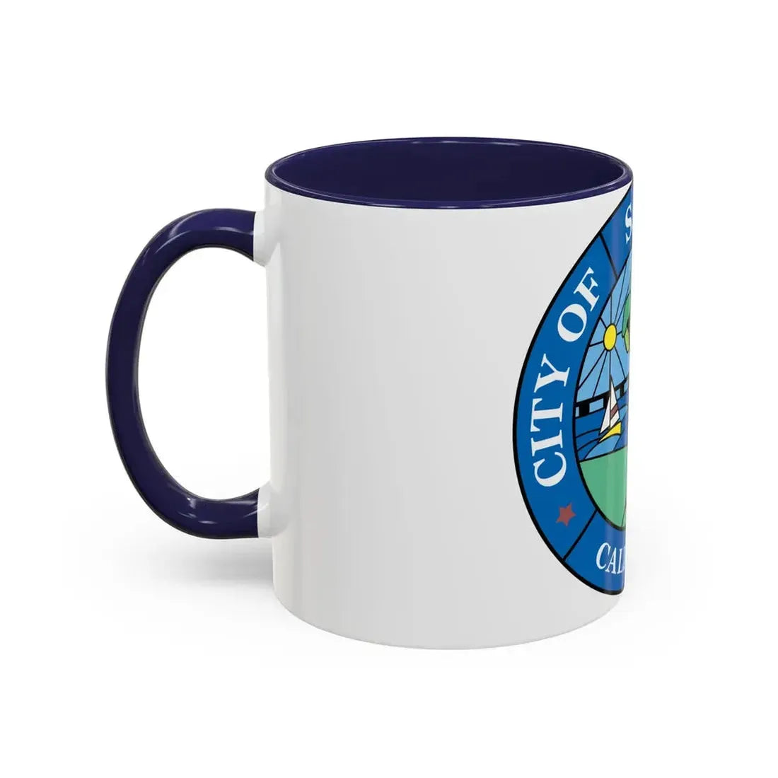 Seal of San Mateo California - Accent Coffee Mug - Go Mug Yourself